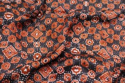  Ajrakh Print Fabrics in India