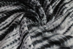  Black Tie&dye Real Silk Chanderi Fabrics in India