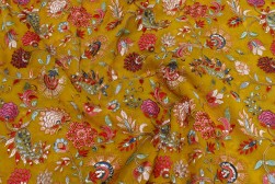  Mustard Colour Georgette Embroidery Kashmiri Jaal Work  in India