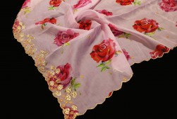  Pink Colour Fancy Organza Dupatta in India