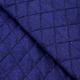  Nevy Blue Dupion Silk Quilted Fabric in Bhopal