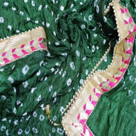  Bottle Green Bandhani Dupatta in Bhopal