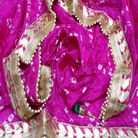 Fuchsia Pink Bandhani Dupatta in Bhopal
