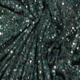  Hunter Green Colour Georgette Sequince Embroidery Fabrics in Srinagar