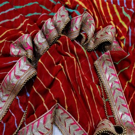  Red Leheriya Dupatta in Bhopal