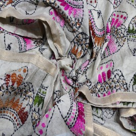  Beige Phulkari Dupatta in Srinagar