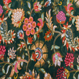  Bottle Green Colour Georgette Embroidery Kashmiri Jaal Work  in Srinagar