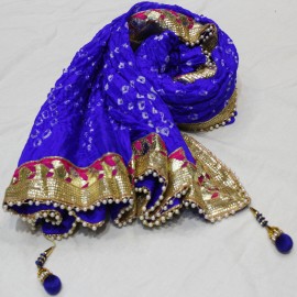  Dark Blue Bandhani Dupatta in Bhopal