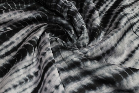 Black Tie&Dye Real Silk Chanderi Fabrics