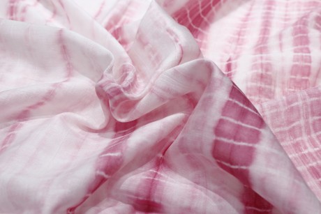 Onion Pink Tie&Dye Real Silk Chanderi Fabrics