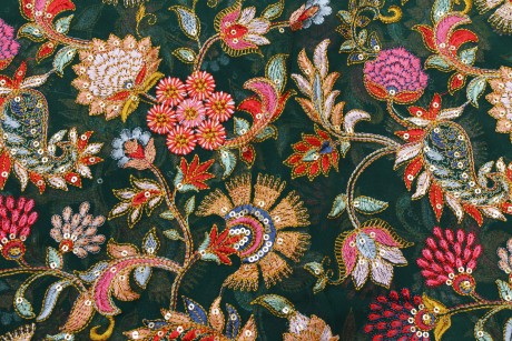 Bottle Green Colour Georgette Embroidery Kashmiri Jaal Work 