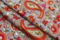 Grey Colour Georgette Embroidery Kashmiri Jaal Fabrics