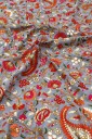 Grey Colour Georgette Embroidery Kashmiri Jaal Fabrics