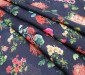 Navy Blue Satin Georgette Digital Print
