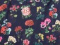 Navy Blue Satin Georgette Digital Print