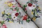 Off White Linen Printed Fabrics